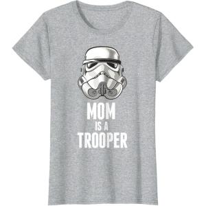 image:imageStar Wars Stormtrooper Mom Is A Trooper TShirtHeather Grey