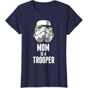 image:imageStar Wars Stormtrooper Mom Is A Trooper TShirtNavy Blue