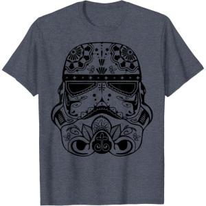 image:imageStar Wars Stormtrooper Ornate Henna Print Helmet TShirtHeather Blue