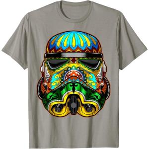 image:imageStar Wars Stormtrooper Ornate Sugar Skull Graphic TShirt C1 TShirtSlate Grey