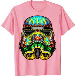 image:imageStar Wars Stormtrooper Ornate Sugar Skull Graphic TShirt TShirtPink