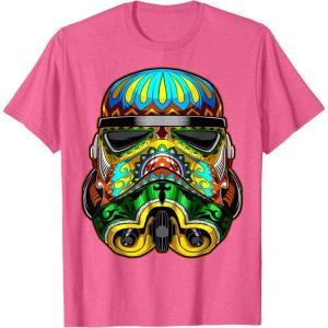 image:imageStar Wars Stormtrooper Ornate Sugar Skull Graphic TShirt TShirtPink Heather