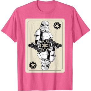 image:imageStar Wars Stormtrooper Playing Card Graphic TShirt TShirtPink Heather