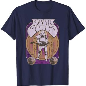 image:imageStar Wars Stormtrooper Retro Seventies Poster TShirtNavy Blue