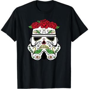 image:imageStar Wars Stormtrooper Roses Sugar Skull TShirtBlack