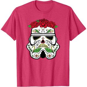 image:imageStar Wars Stormtrooper Roses Sugar Skull TShirtRed Heather