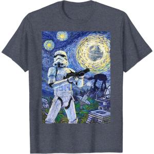 image:imageStar Wars Stormtrooper Starry Night Graphic TShirt C1 TShirtHeather Blue