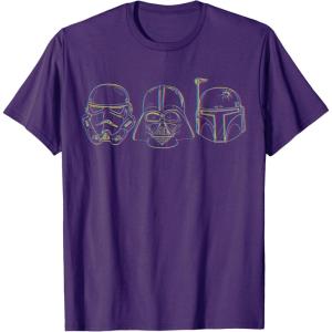 image:imageStar Wars Stormtrooper Vader Fett Helmet Trio TShirt TShirtPurple
