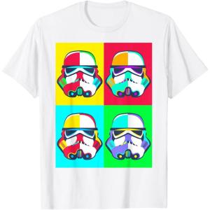 image:imageStar Wars Stormtroopers Helmet Pop Art Graphic TShirt TShirtWhite