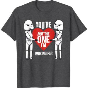 image:imageStar Wars Stormtroopers Not The One AntiValentines Day TShirtDark Heather Grey