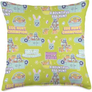 image:imageStar Wars The Mandalorian Grogu A Bountiful Egg Hunt Easter Throw Pillow18x18