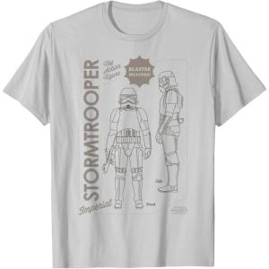 image:imageStar Wars The Mandalorian Stormtrooper Toy Poster TShirtSilver Grey