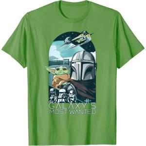 image:imageStar Wars The Mandalorian and Grogu Galaxys Most Wanted TShirtGrass Green