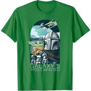 image:imageStar Wars The Mandalorian and Grogu Galaxys Most Wanted TShirtKelly Green