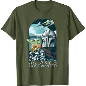 image:imageStar Wars The Mandalorian and Grogu Galaxys Most Wanted TShirtOlive Green