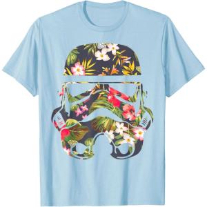 image:imageStar Wars Tropical Stormtrooper Floral Print TShirt C1 TShirtBaby Blue