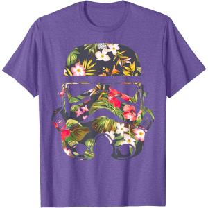 image:imageStar Wars Tropical Stormtrooper Floral Print TShirt C1 TShirtPurple Heather
