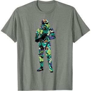 image:imageStar Wars Tropical Stormtrooper Silhouette TShirtOlive Heather