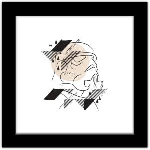 image:imageTrends International Gallery Pops Star Wars Saga  MidCentury Modern Stormtrooper Wall Art Wall Poster 12 x 12 Black Framed VersionBlack Framed Version