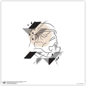 image:imageTrends International Gallery Pops Star Wars Saga  MidCentury Modern Stormtrooper Wall Art Wall Poster 12 x 12 Black Framed VersionUnframed Version