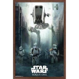 image:imageTrends International Star Wars Rogue One  Siege Wall Poster 22375 x 34 Black Framed VersionMahogany Framed Version