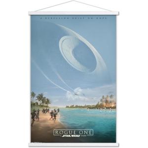 image:imageTrends International Star Wars Rogue One  Teaser Wall Poster 22375 x 34 Black Framed VersionPremium Print and White Hanger Bundle