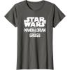 image:imageStar Wars The Mandalorian And Grogu Official Title Logo TShirtAsphalt Grey