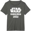 image:imageStar Wars The Mandalorian And Grogu Official Title Logo TShirtAsphalt Grey