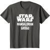 image:imageStar Wars The Mandalorian And Grogu Official Title Logo TShirtAsphalt Grey