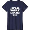image:imageStar Wars The Mandalorian And Grogu Official Title Logo TShirtNavy Blue