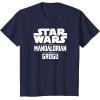 image:imageStar Wars The Mandalorian And Grogu Official Title Logo TShirtNavy Blue