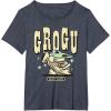 image:imageStar Wars The Mandalorian and Grogu Cute Hand Drawn Stars TShirtHeather Blue