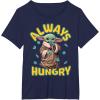 image:imageStar Wars The Mandalorian and Grogu Movie Always Hungry TShirtNavy Blue
