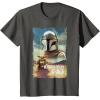image:imageStar Wars The Mandalorian and Grogu Movie Classic Poster Art TShirtAsphalt Grey