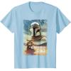 image:imageStar Wars The Mandalorian and Grogu Movie Classic Poster Art TShirtBaby Blue