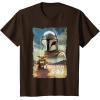 image:imageStar Wars The Mandalorian and Grogu Movie Classic Poster Art TShirtBrown