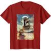 image:imageStar Wars The Mandalorian and Grogu Movie Classic Poster Art TShirtCranberry Red