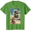 image:imageStar Wars The Mandalorian and Grogu Movie Classic Poster Art TShirtGrass Green