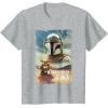 image:imageStar Wars The Mandalorian and Grogu Movie Classic Poster Art TShirtHeather Grey
