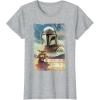 image:imageStar Wars The Mandalorian and Grogu Movie Classic Poster Art TShirtHeather Grey