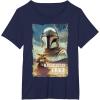 image:imageStar Wars The Mandalorian and Grogu Movie Classic Poster Art TShirtNavy Blue