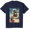 image:imageStar Wars The Mandalorian and Grogu Movie Classic Poster Art TShirtNavy Blue