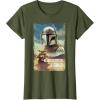 image:imageStar Wars The Mandalorian and Grogu Movie Classic Poster Art TShirtOlive Green