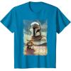 image:imageStar Wars The Mandalorian and Grogu Movie Classic Poster Art TShirtSapphire Blue