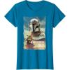 image:imageStar Wars The Mandalorian and Grogu Movie Classic Poster Art TShirtSapphire Blue