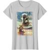 image:imageStar Wars The Mandalorian and Grogu Movie Classic Poster Art TShirtSilver Grey