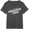 image:imageStar Wars The Mandalorian and Grogu Official BampW Movie Logo TShirtDark Heather Grey
