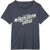 image:imageStar Wars The Mandalorian and Grogu Official BampW Movie Logo TShirtHeather Blue