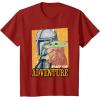 image:imageStar Wars The Mandalorian and Grogu Ready for Adventure TShirtCranberry Red