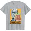 image:imageStar Wars The Mandalorian and Grogu Ready for Adventure TShirtHeather Grey